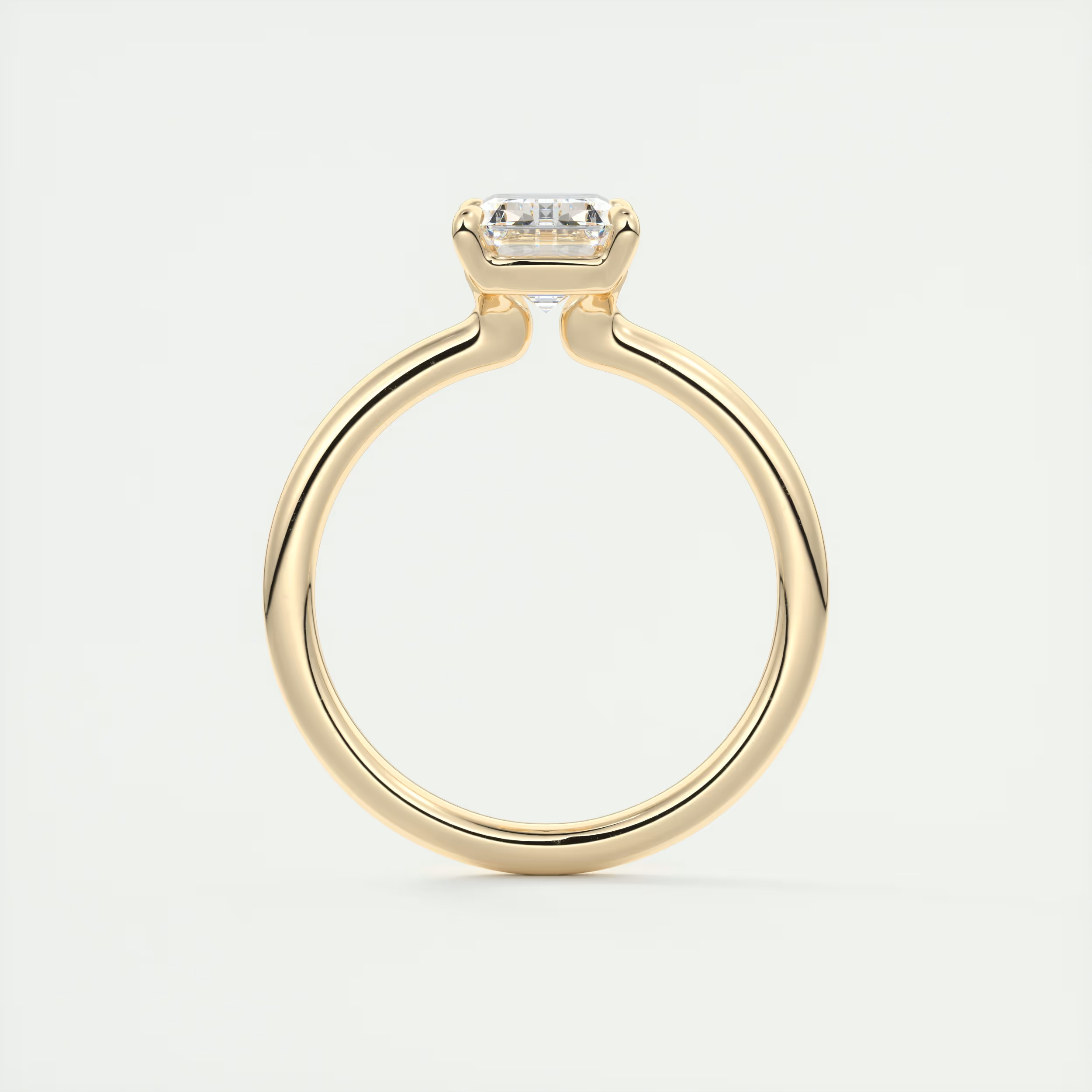 2 ct Emerald Flush Stacking Low Profile Solitaire