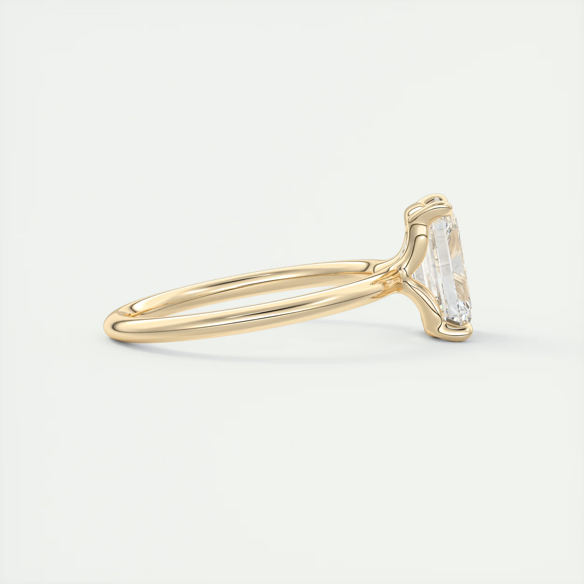 2 ct Emerald Flush Stacking Low Profile Solitaire
