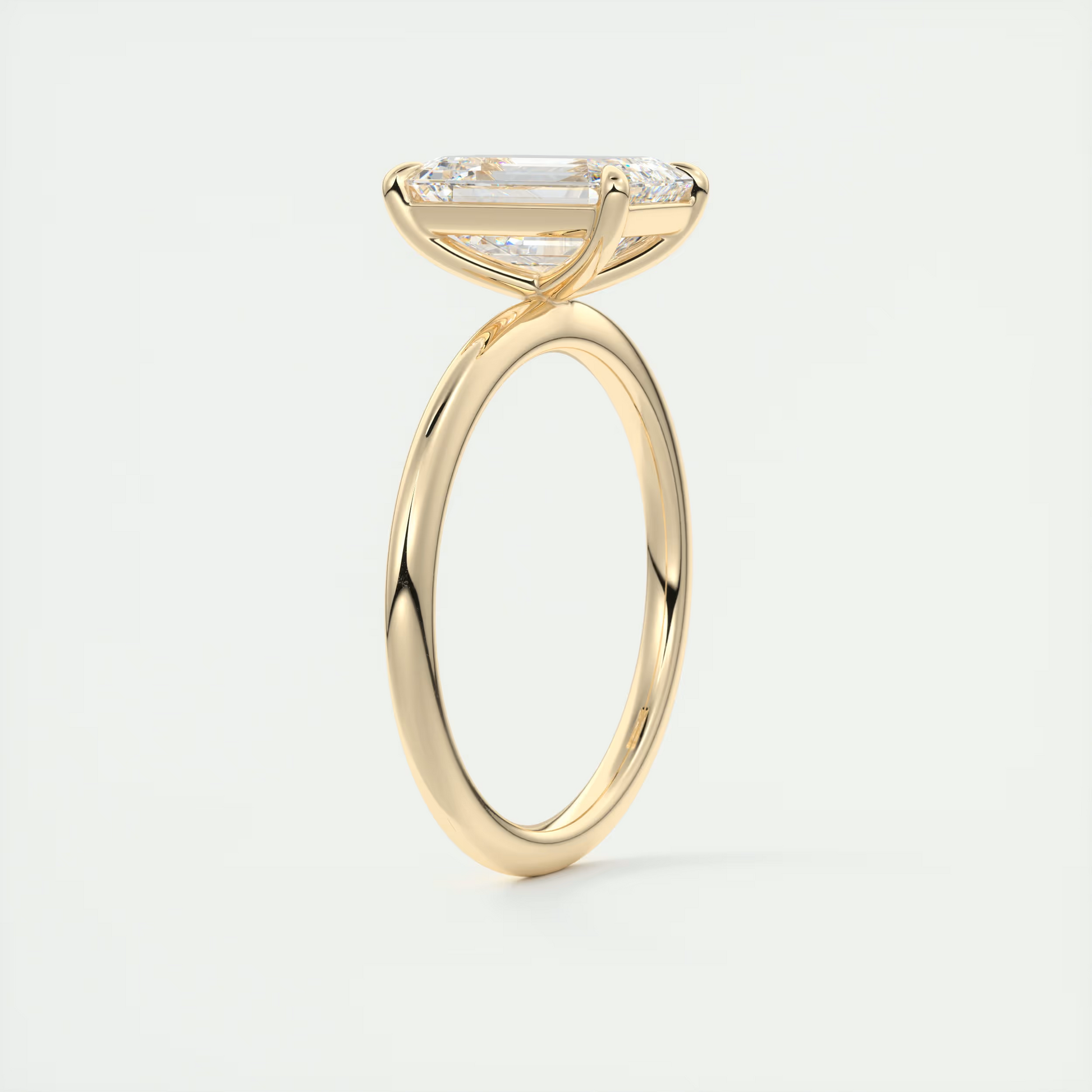 2 ct Emerald Solitaire Ring