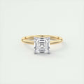 2 Carat Asscher Solitaire Ring with Platinum Prongs