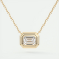 1.5 Carat Emerald Chunky Deco Bezel Pendant