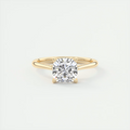 2 Carat Cushion Floral Flush Stacking Cathedral Solitaire