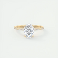 2 Carat Floral Oval Cathedral Solitaire