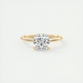 2 Carat Cushion Flush Stacking Low Profile Solitaire