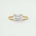 2 Carat East West Emerald Solitaire