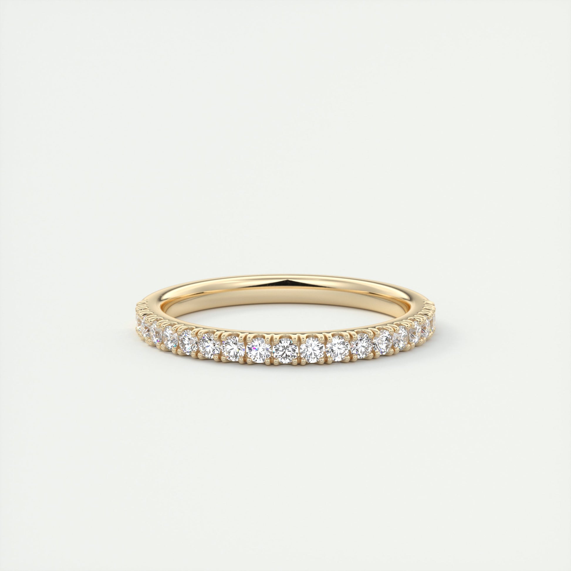 Classic French Half Eternity Band – 1.5mm Rounds (0.35 TCW)