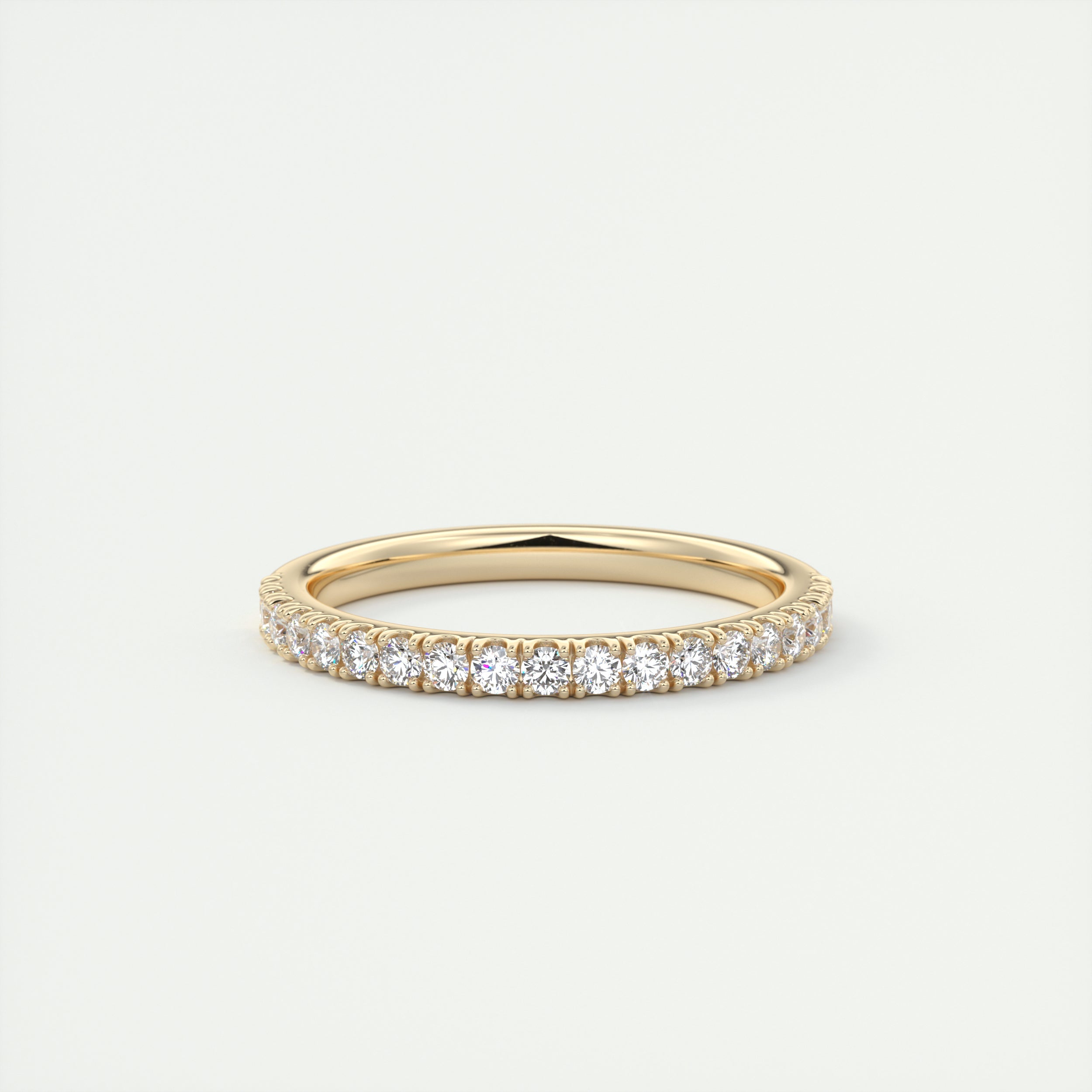 Classic French Half Eternity Band – 1.5mm Rounds (0.35 TCW)
