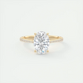 2carat oval Solitaire Cathedral Pavé Setting