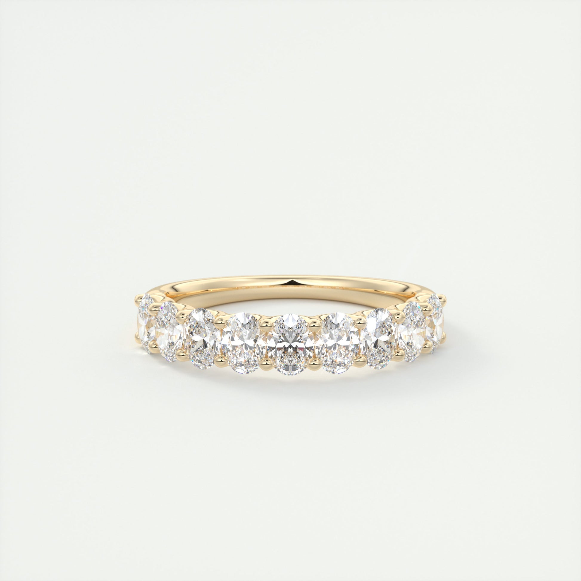4.4mm Oval Half Eternity Band (1.35 TCW)
