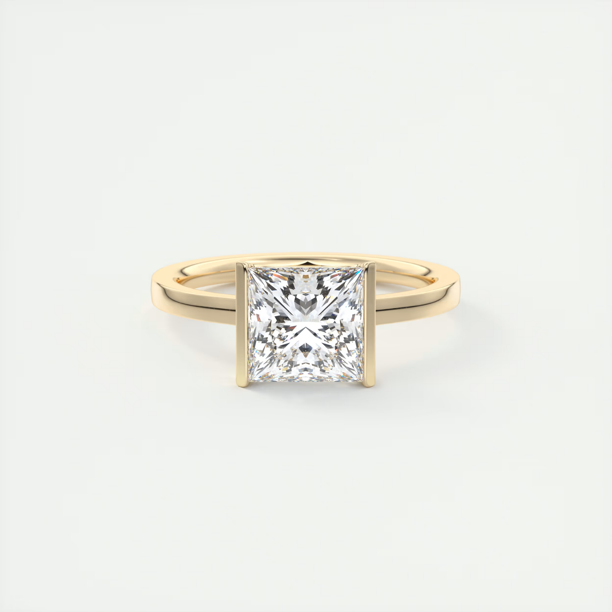 Geometry 2 Carat Princess Cut Diamond Ring