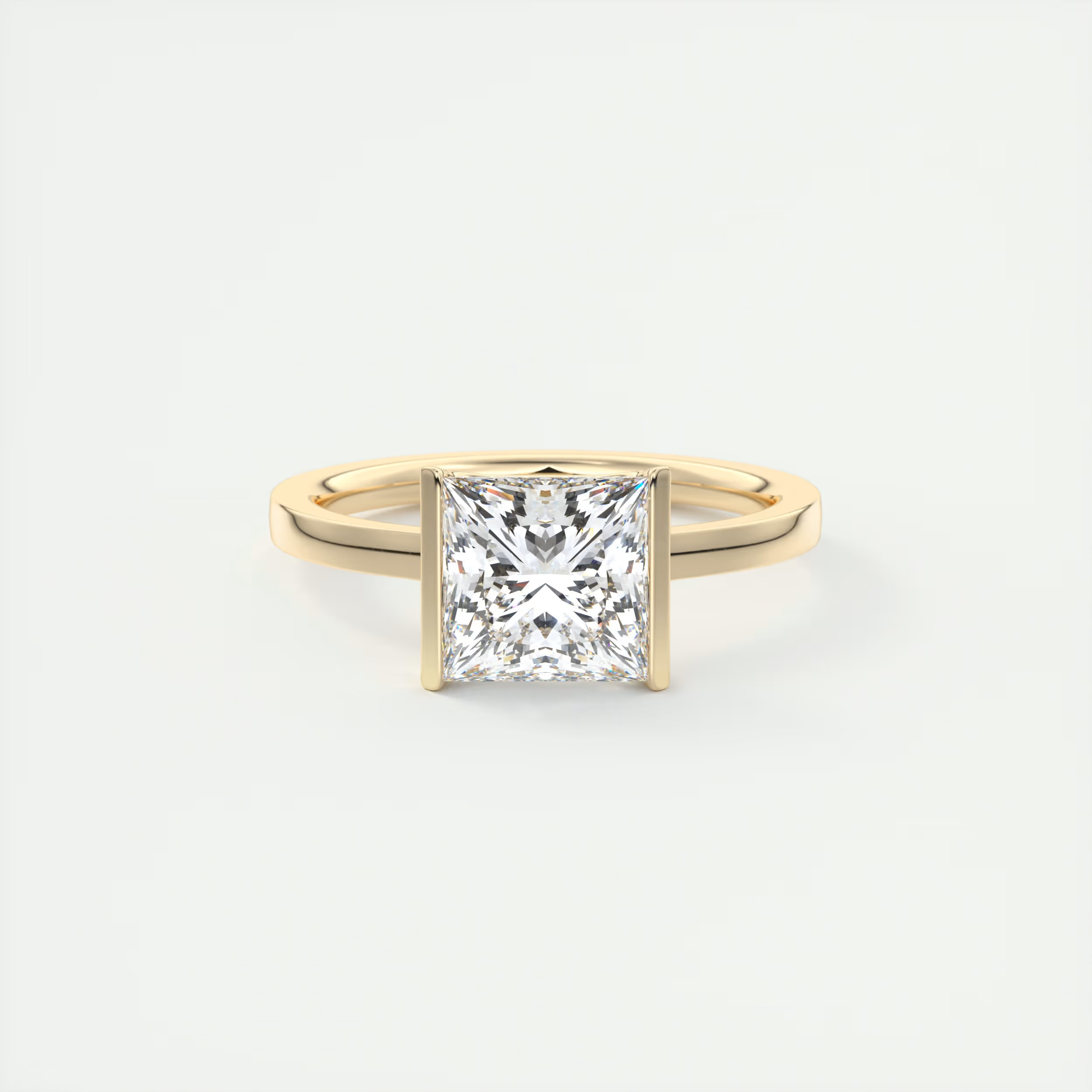 Geometry 2 Carat Princess Cut Diamond Ring