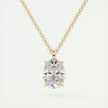 1.5 ct Oval Prong Set Pendant Necklace