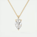 1.5 ct Pear Prong Set Pendant Necklace