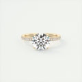 Beneath 2 Carat Round Hidden Halo Pavé Setting