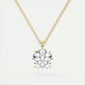 1.5 ct Round Prong Set Pendant Necklace