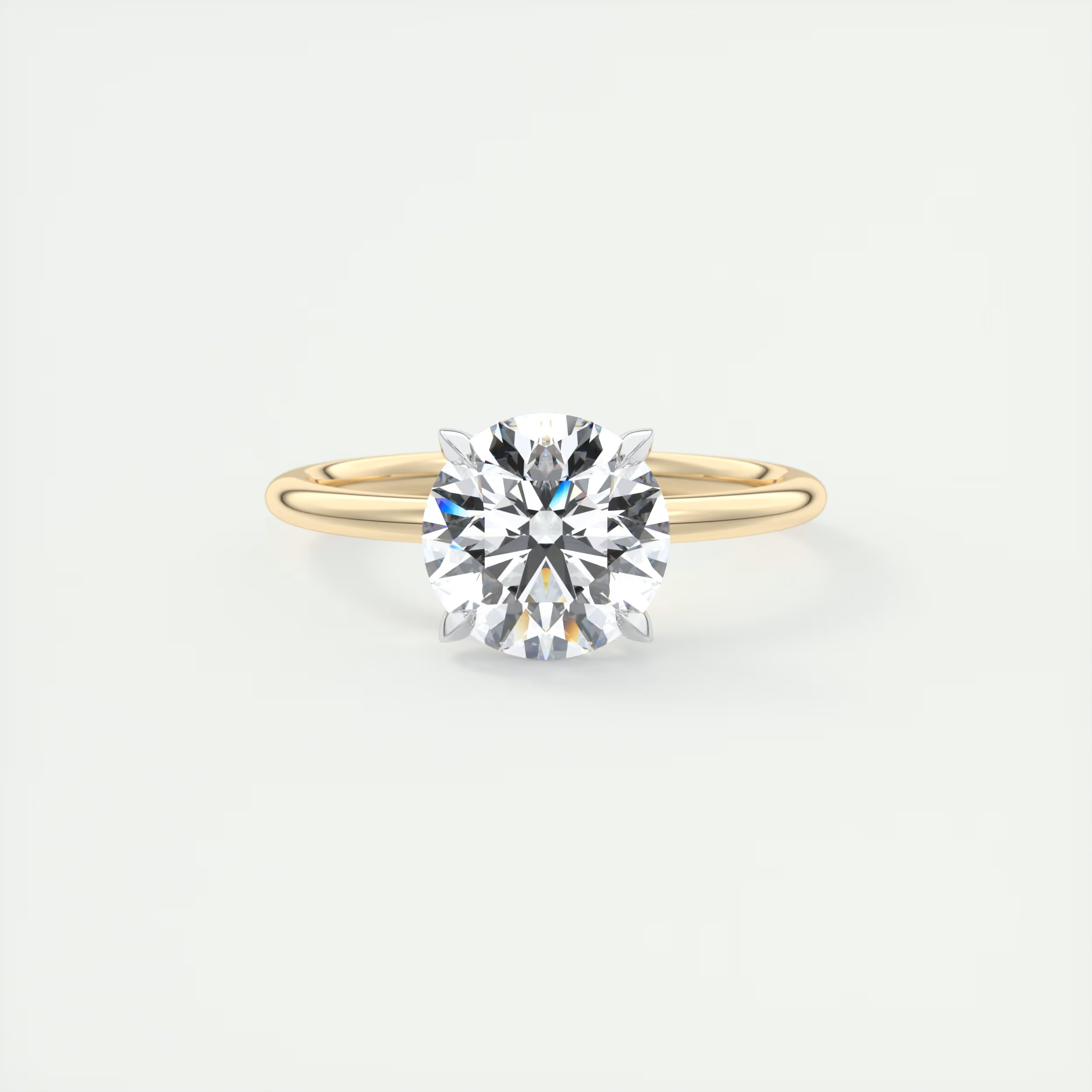 2 Carat Round – The Four Prong Solitaire
