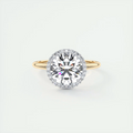 Vintage 2 Carat Round Center with French Set Halo