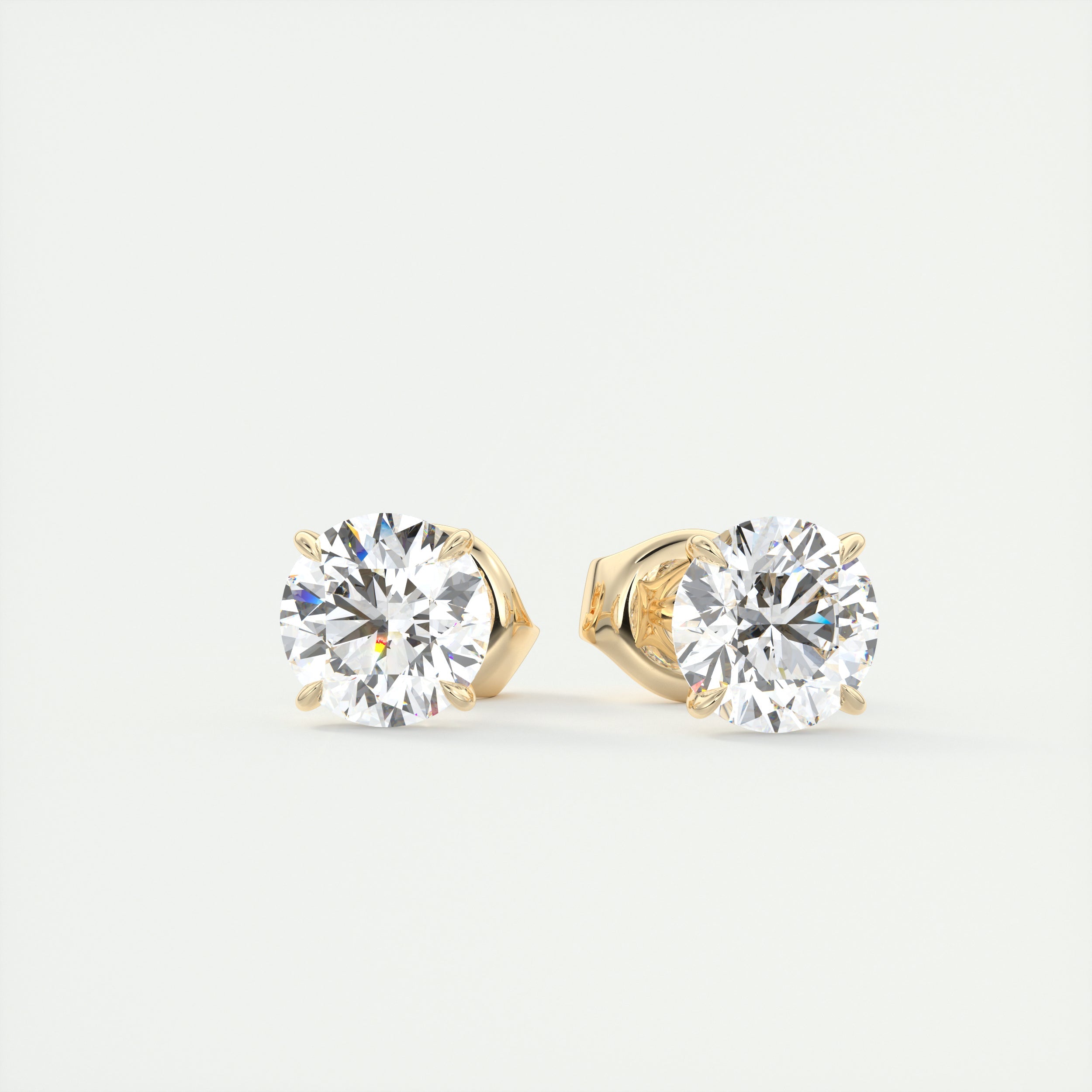 2 ct Round Diamond Studs 2
