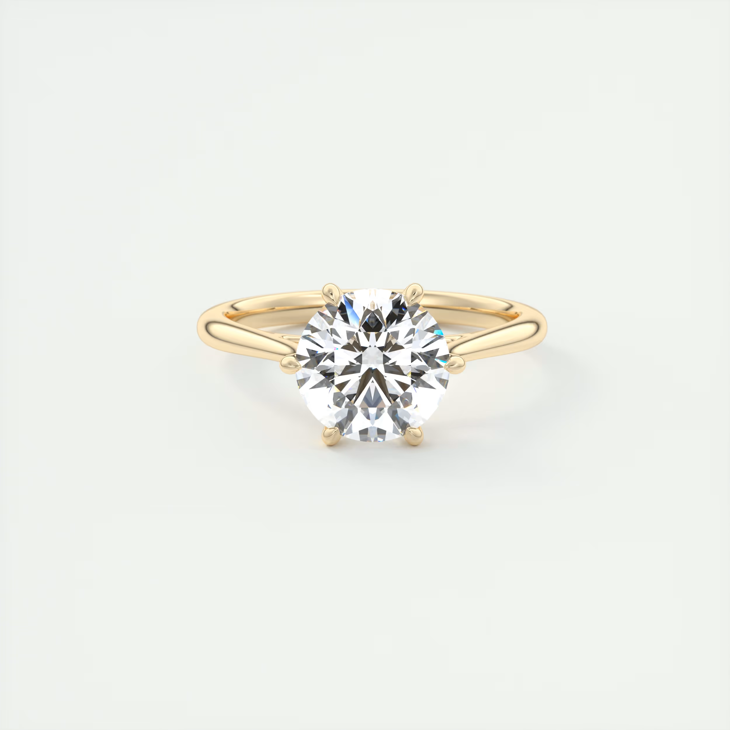 2 Carat Round Solitaire Cathedral Setting 2