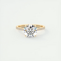 Blend 2 Carat Round Hidden Halo Cathedral Setting