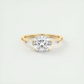 Sleek 2 Carat Cushion Flush Stacking Three-Stone Engagement Ring