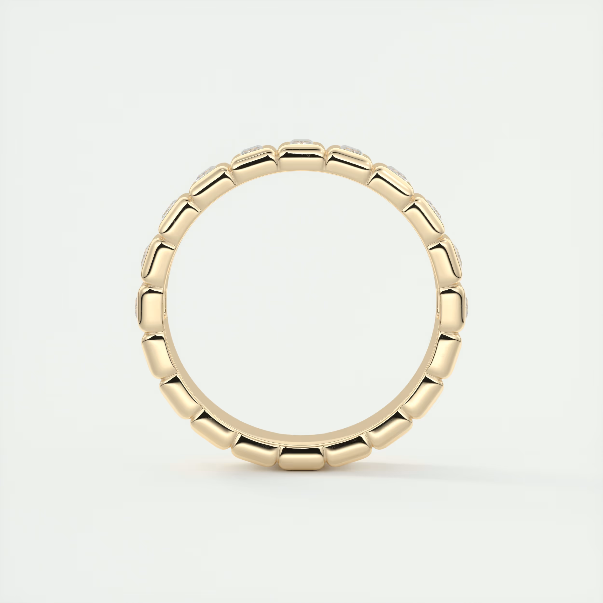 Straight Baguettes Bezel Half Eternity Band (0.40 TCW)
