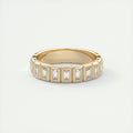Straight Baguettes Bezel Half Eternity Band (0.40 TCW)