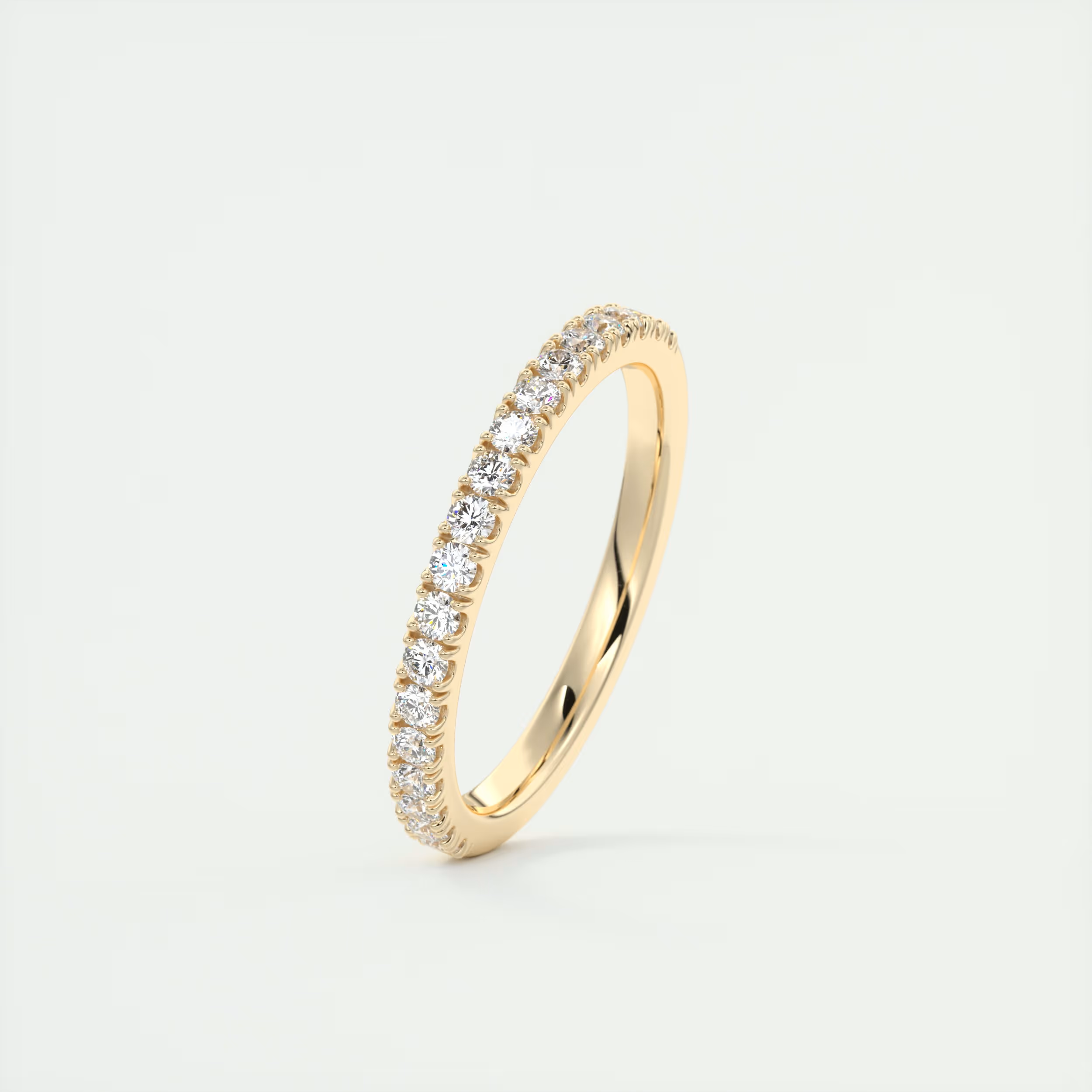 Classic French Half Eternity Band – 1.5mm Rounds (0.35 TCW)