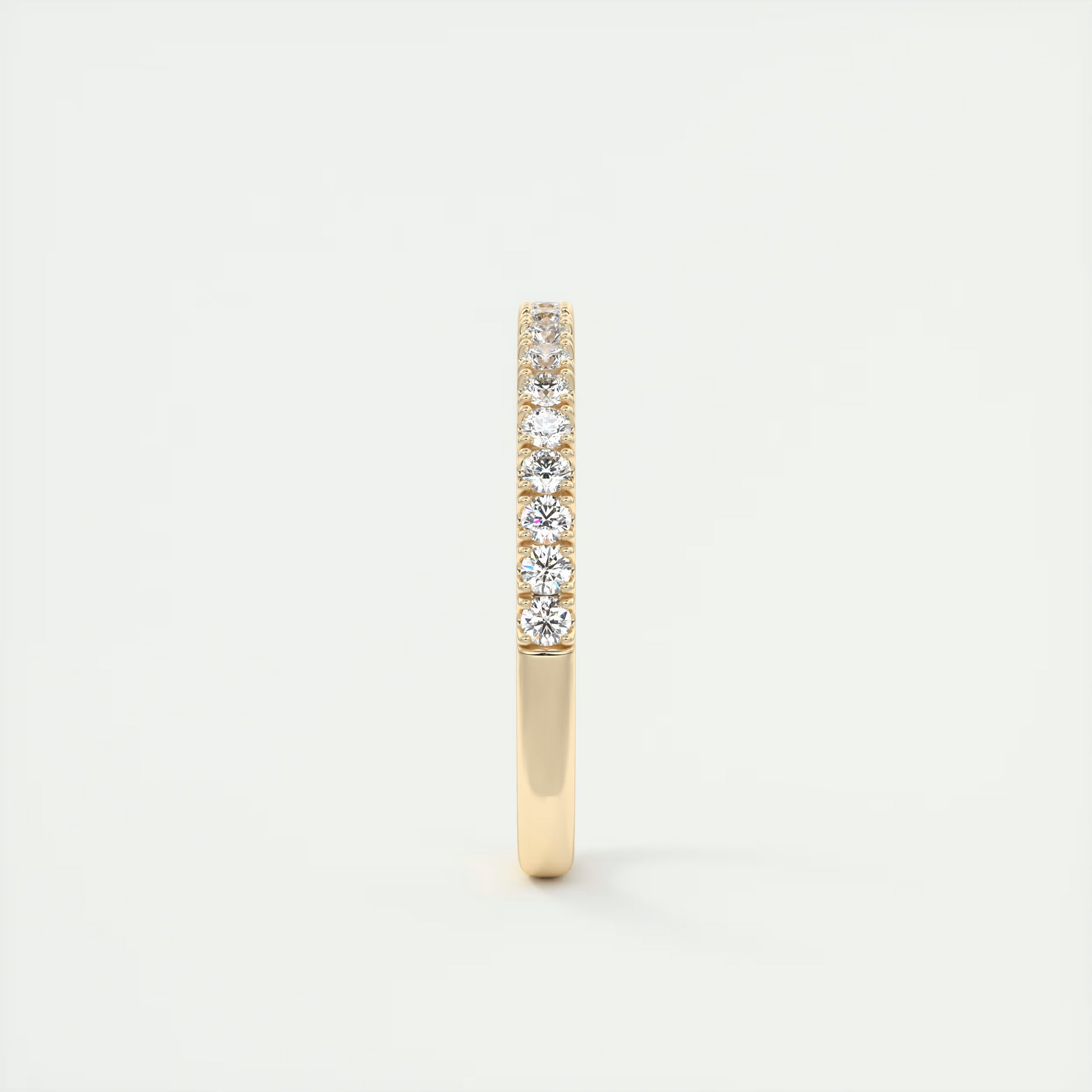 Classic French Half Eternity Band – 1.5mm Rounds (0.35 TCW)