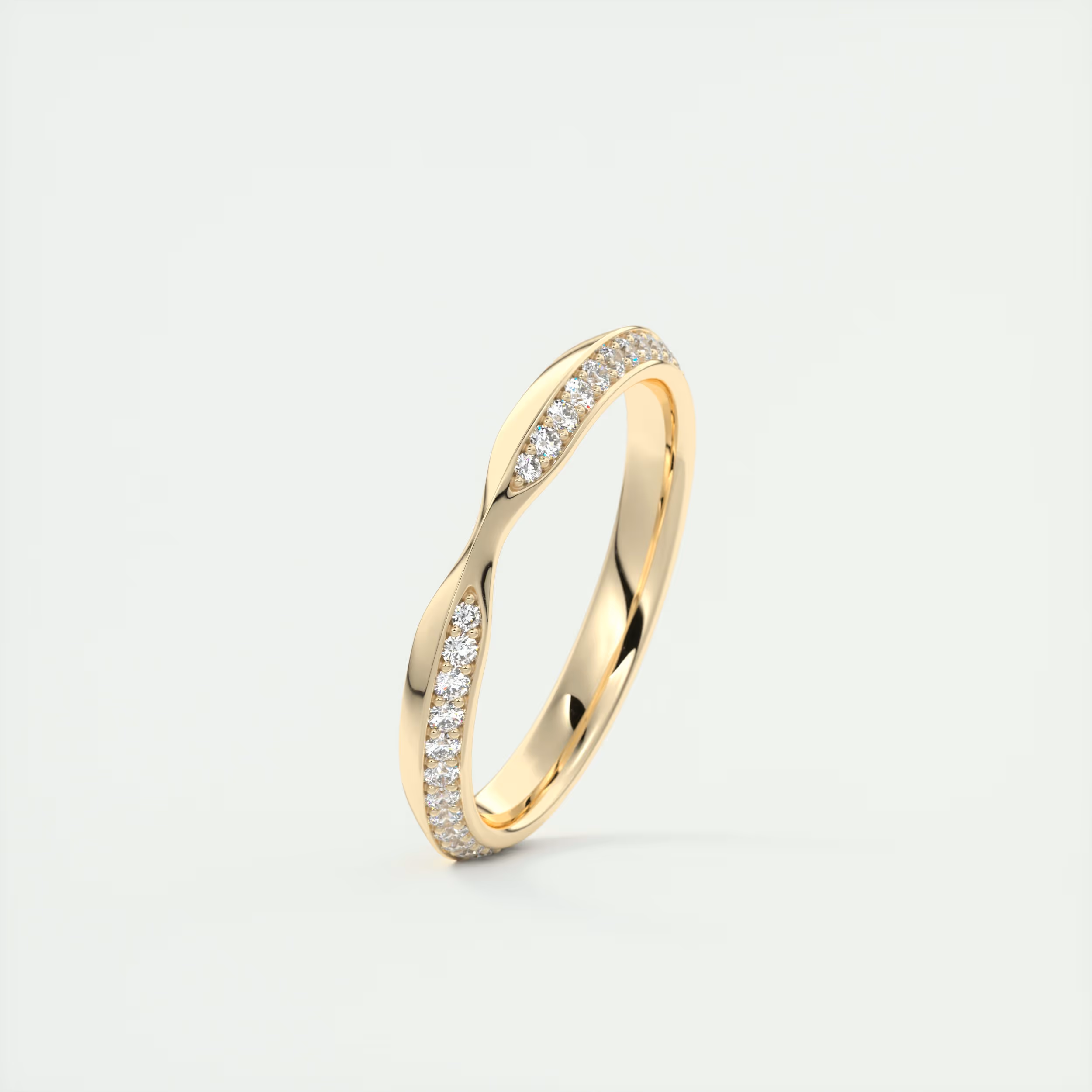 Pinched Pavé Knife Edge Wedding Band (1.50 TCW)