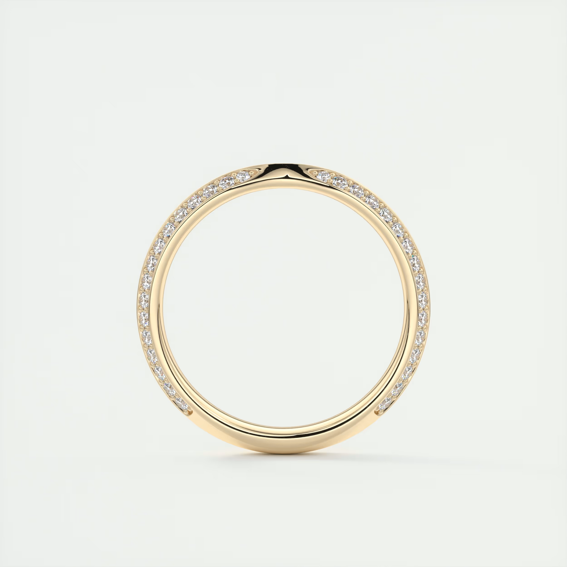 Pinched Pavé Knife Edge Wedding Band (1.50 TCW)