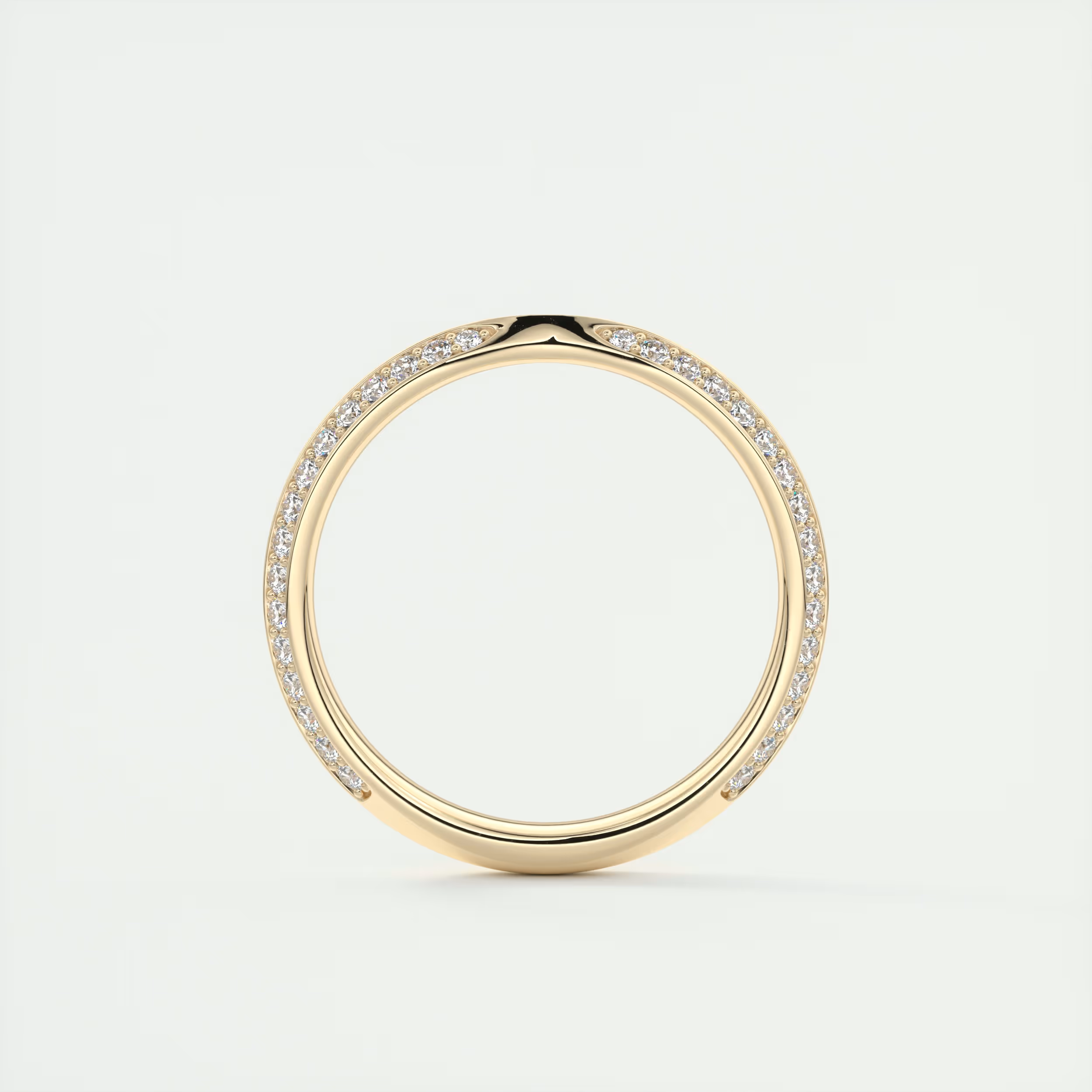 Pinched Pavé Knife Edge Wedding Band (1.50 TCW)