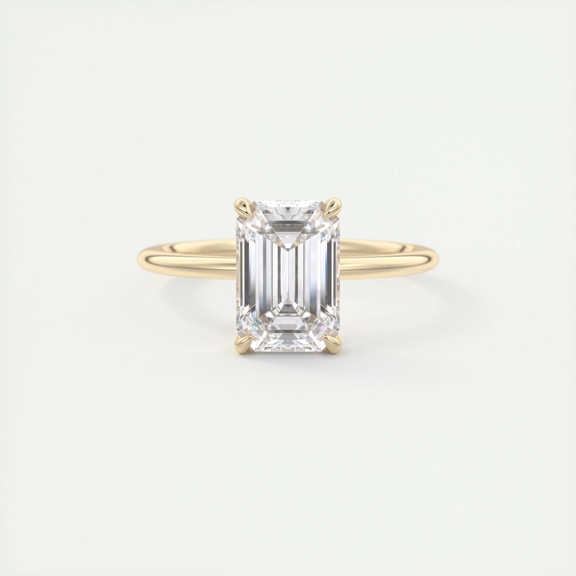 2 ct Emerald Solitaire Ring