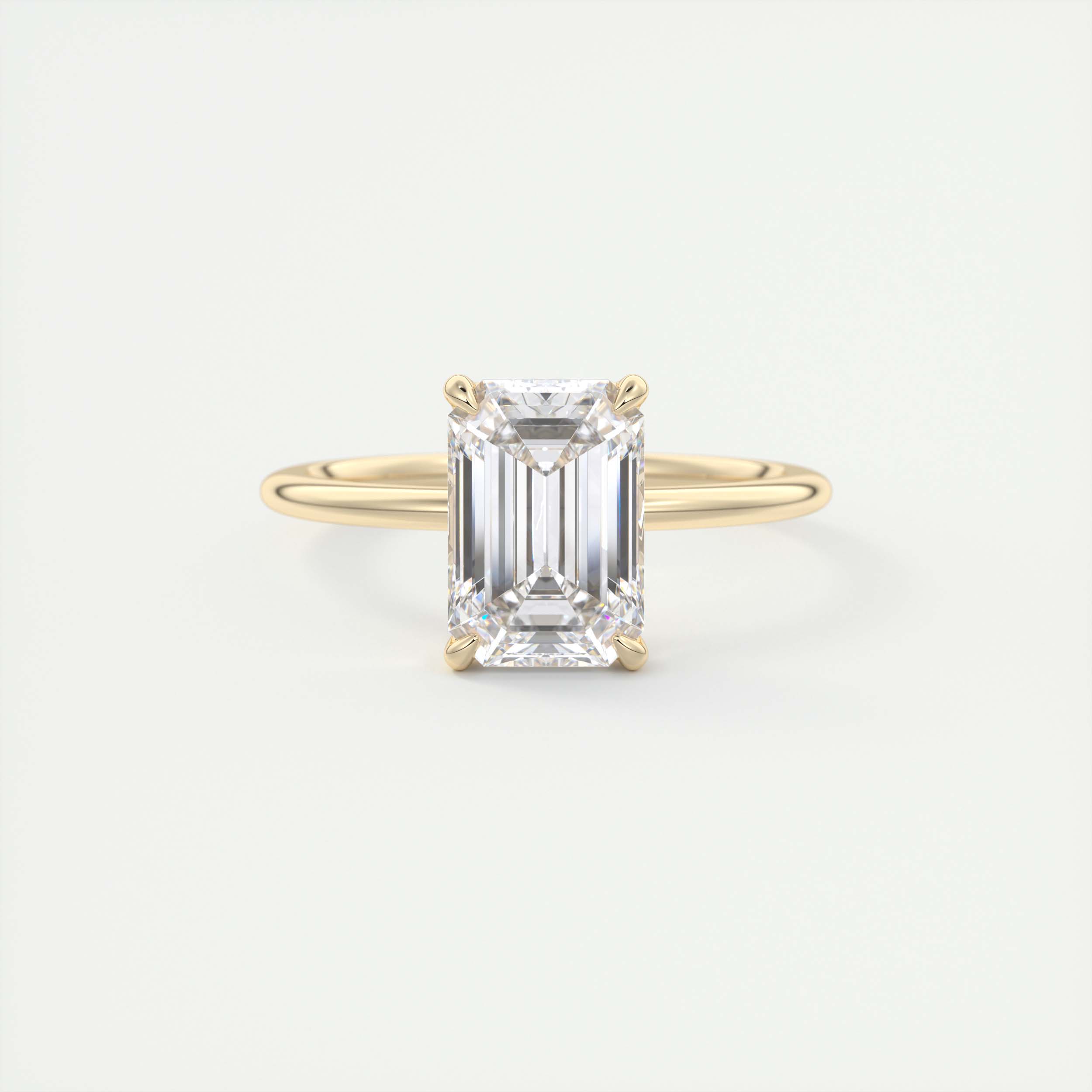 2 ct Emerald Solitaire Ring