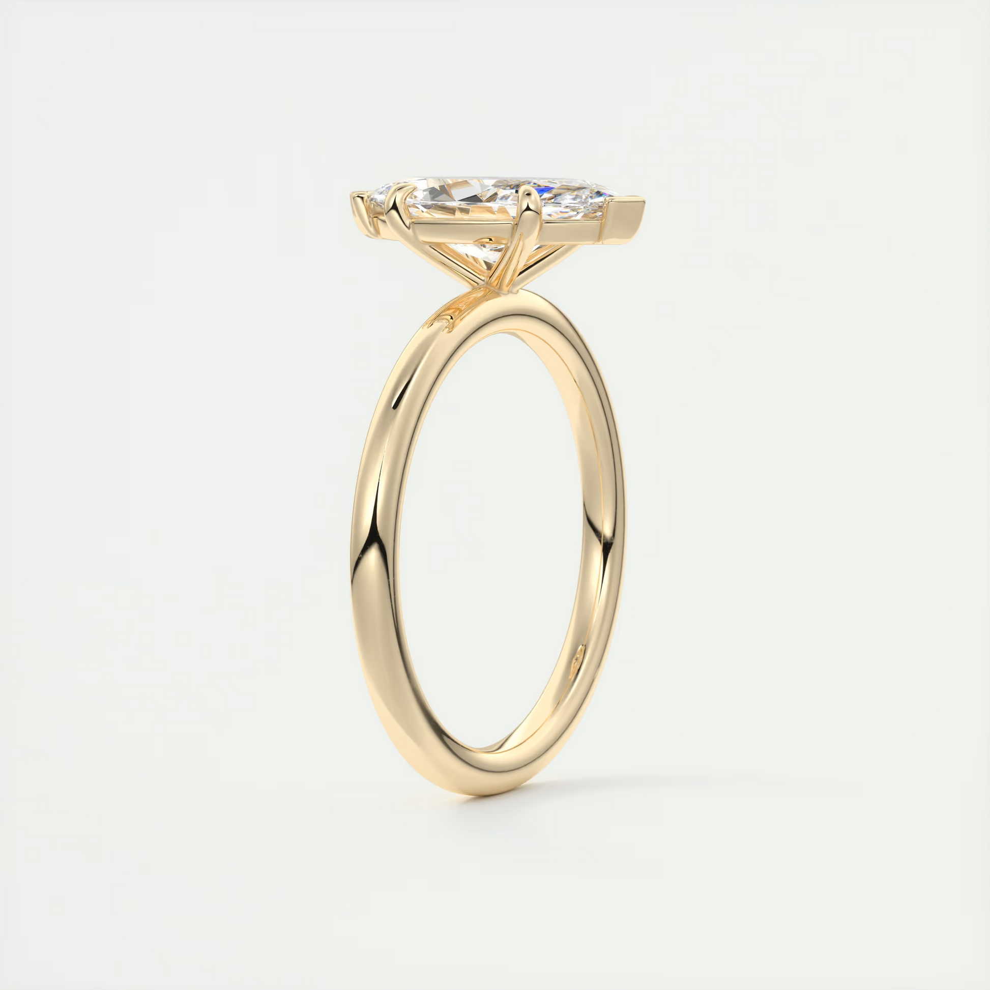 2 Carat Flush Stacking Marquise Solitaire