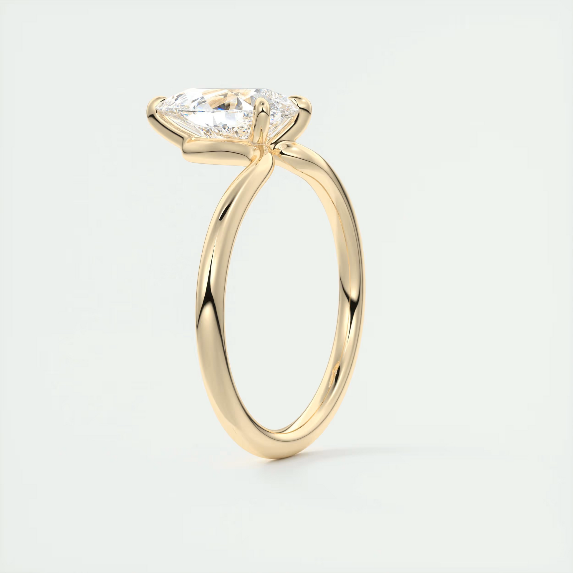 2 Carat Low Profile Pear Solitaire