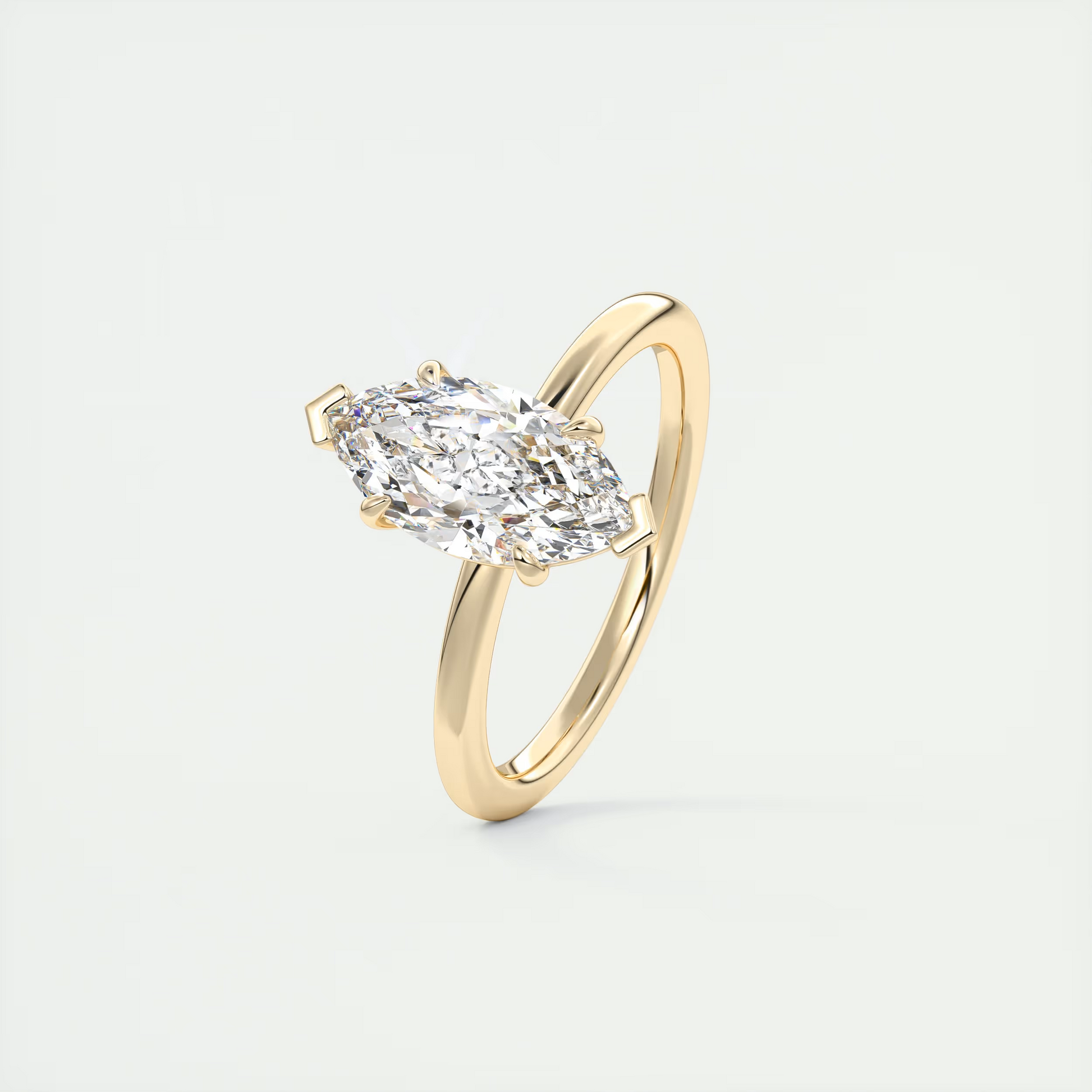 2 Carat Flush Stacking Marquise Solitaire