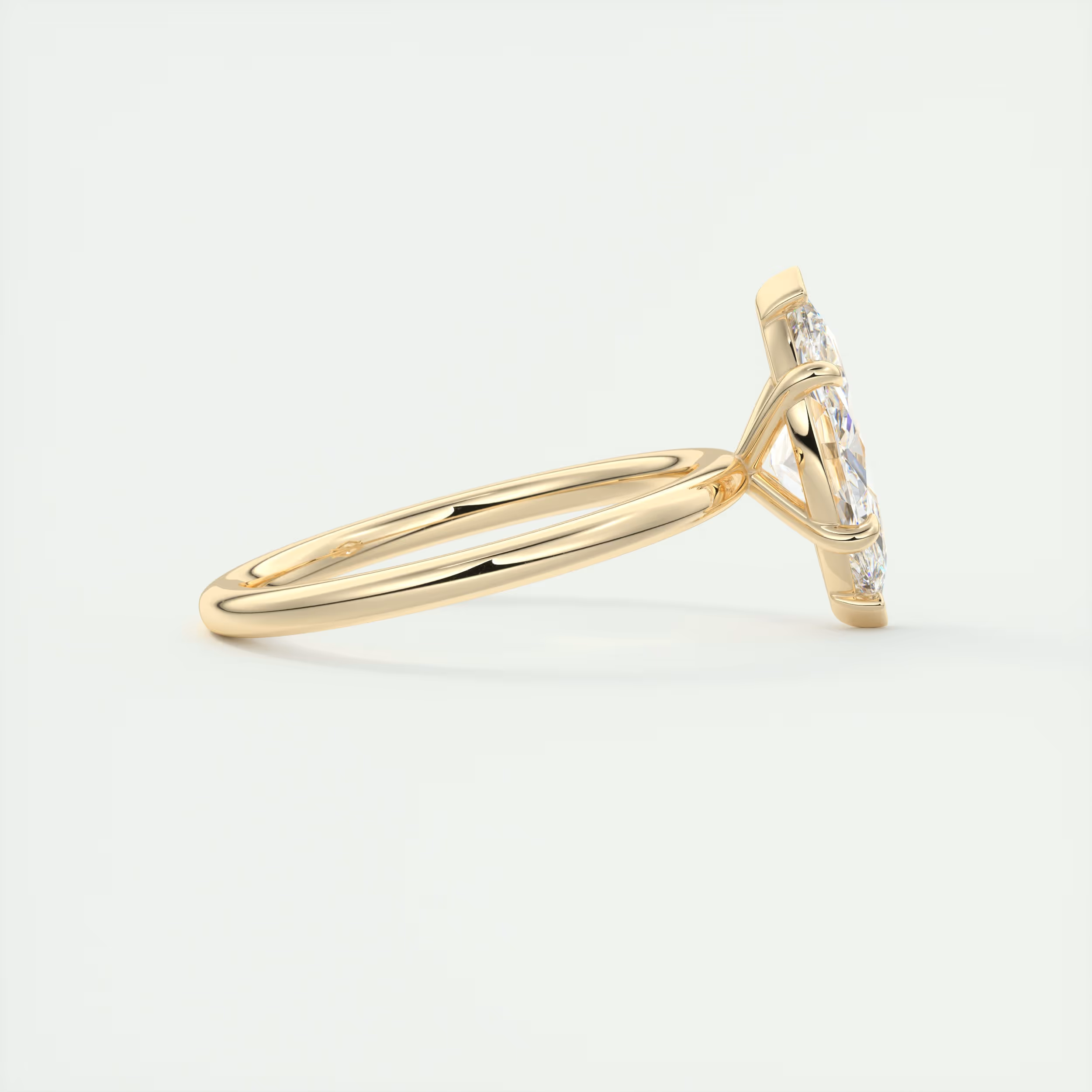 2 Carat Flush Stacking Marquise Solitaire