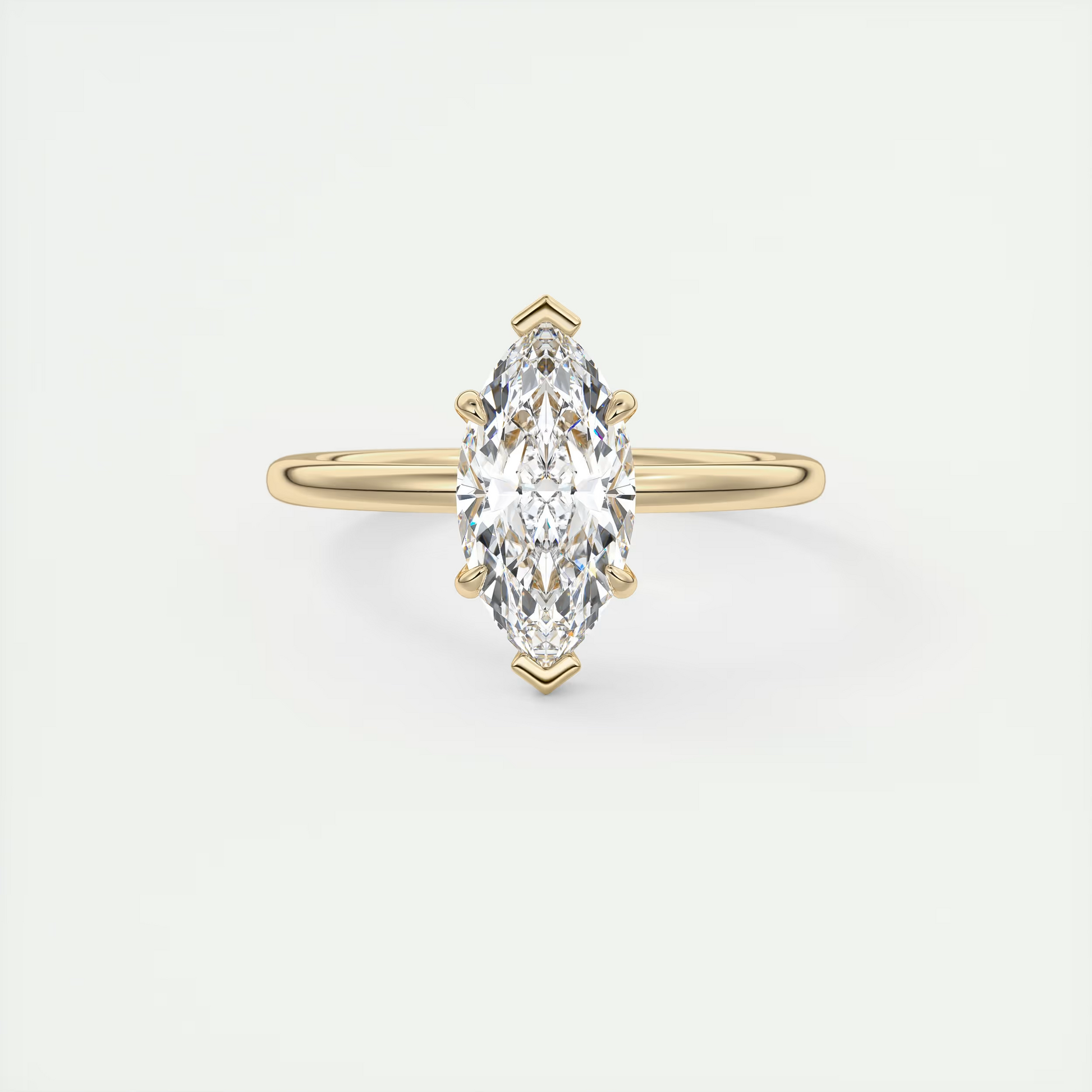 2 Carat Flush Stacking Marquise Solitaire