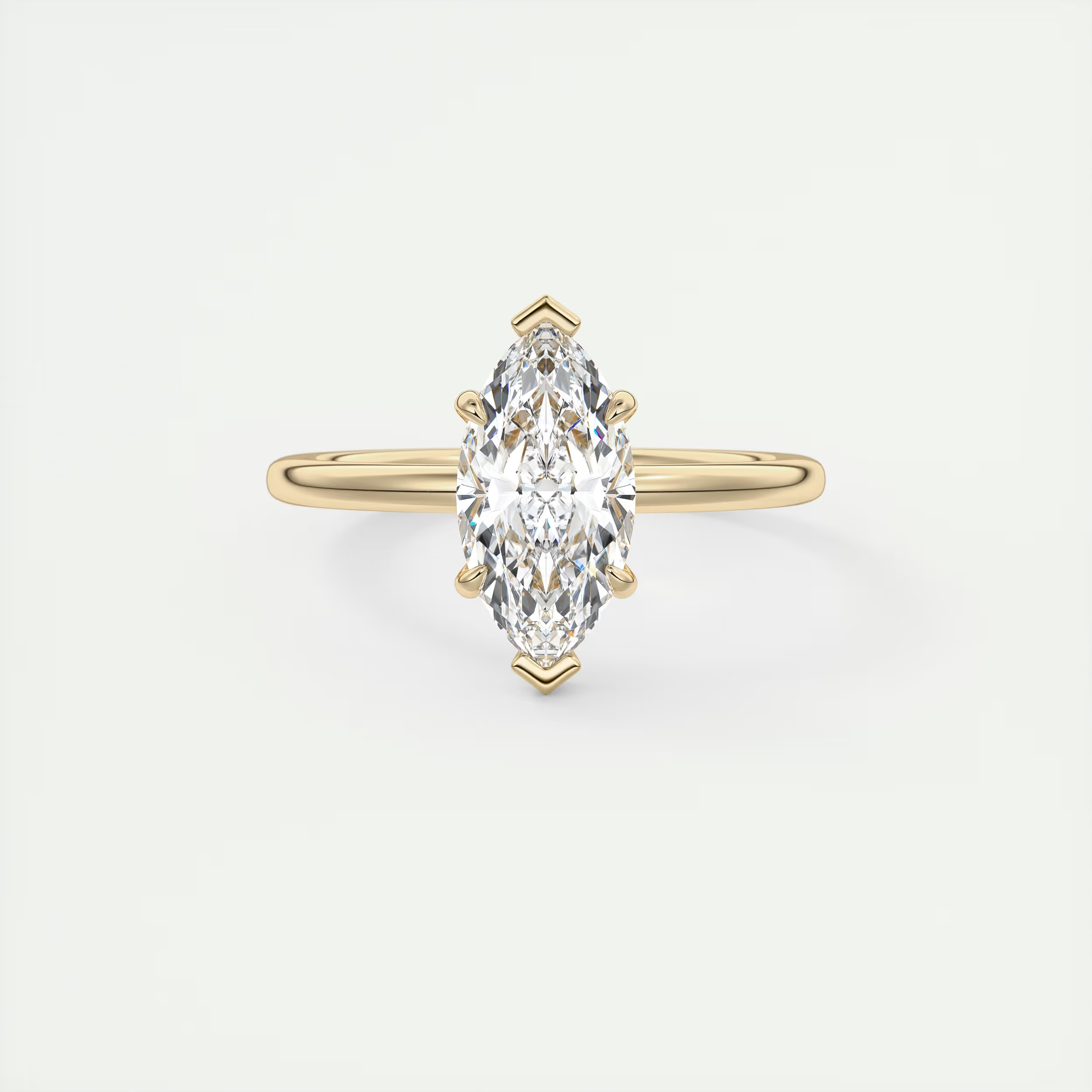 2 Carat Flush Stacking Marquise Solitaire