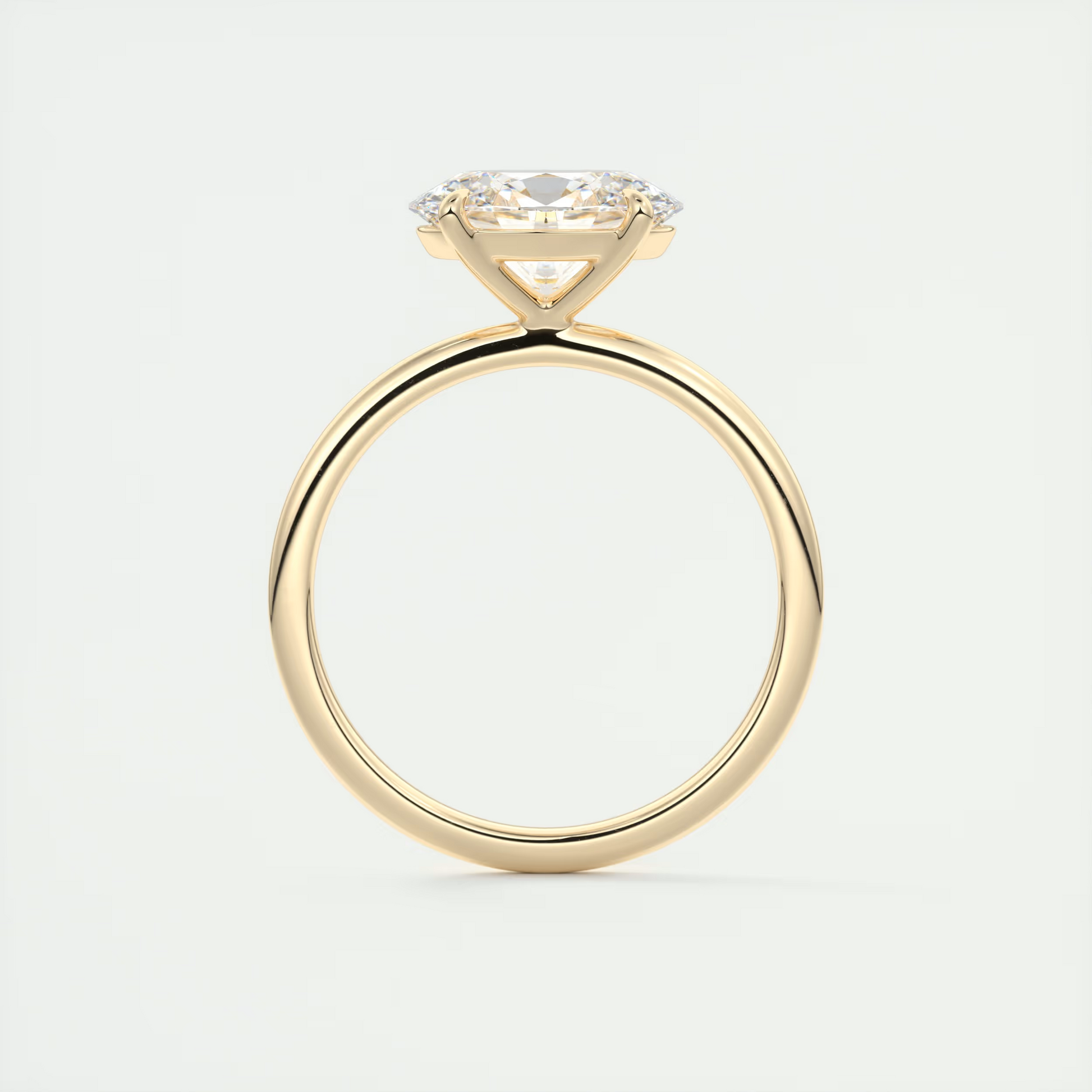 2 Carat East West Oval Solitaire