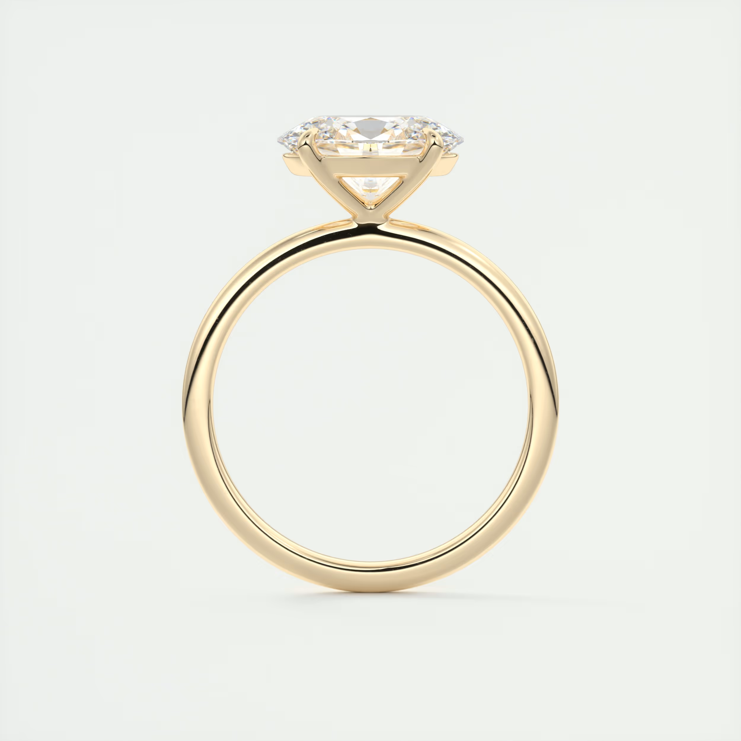 2 Carat East West Oval Solitaire