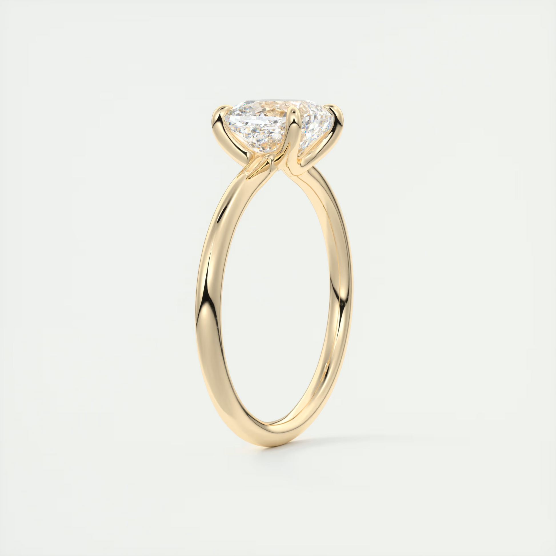 2 Carat Low Profile Cushion Solitaire