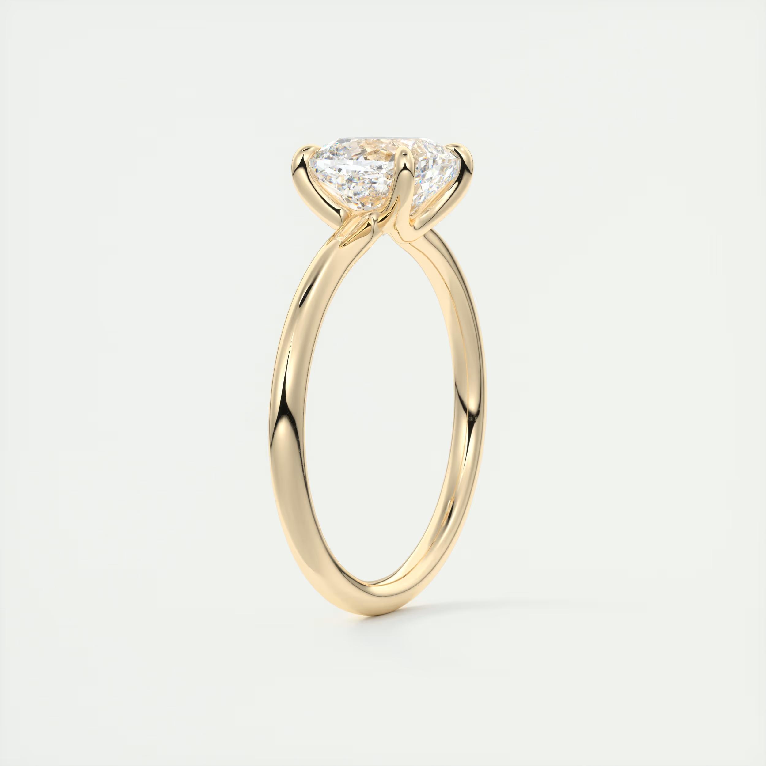 2 Carat Low Profile Cushion Solitaire