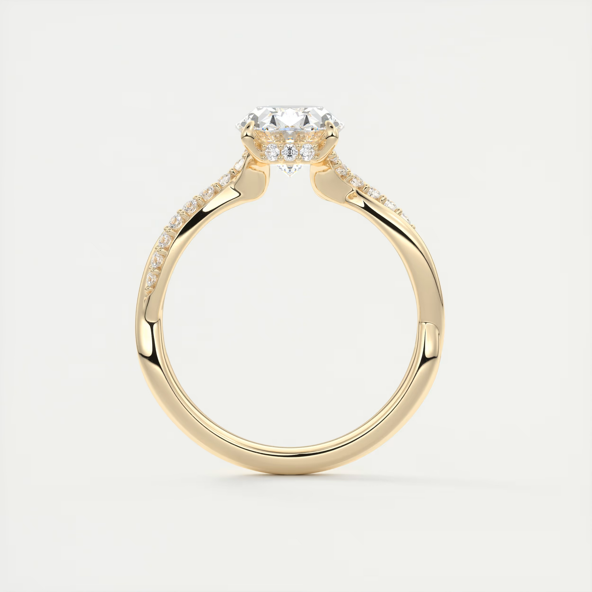 2 Carat Interwoven Oval Solitaire
