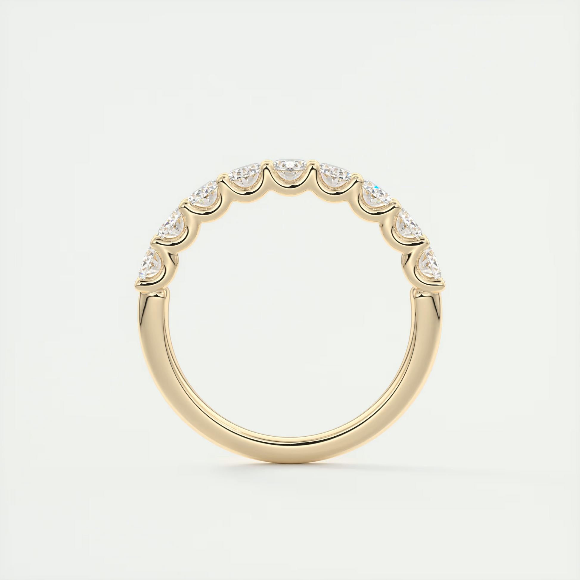 4.4mm Oval Half Eternity Band (1.35 TCW)