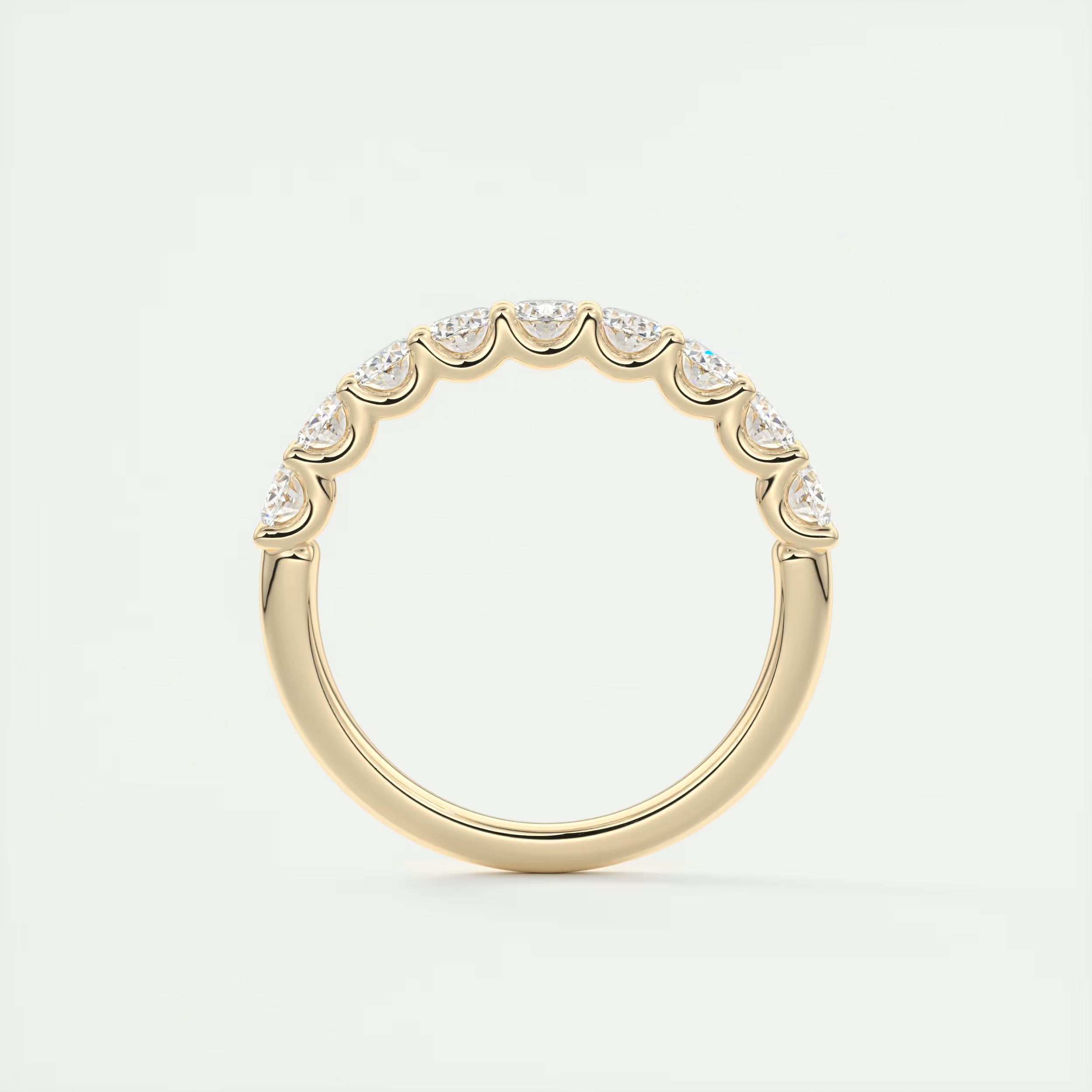 4.4mm Oval Half Eternity Band (1.35 TCW)