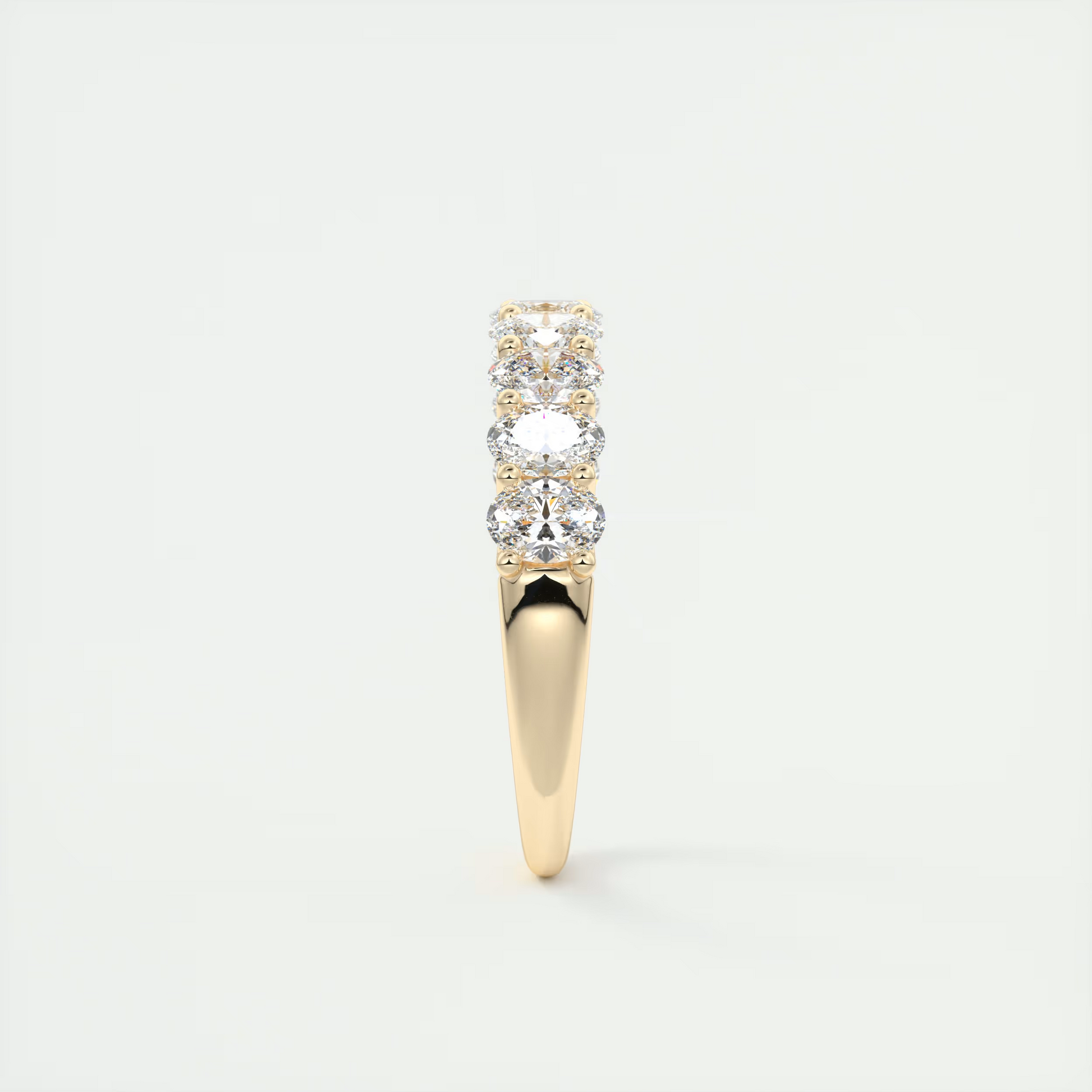 4.4mm Oval Half Eternity Band (1.35 TCW)