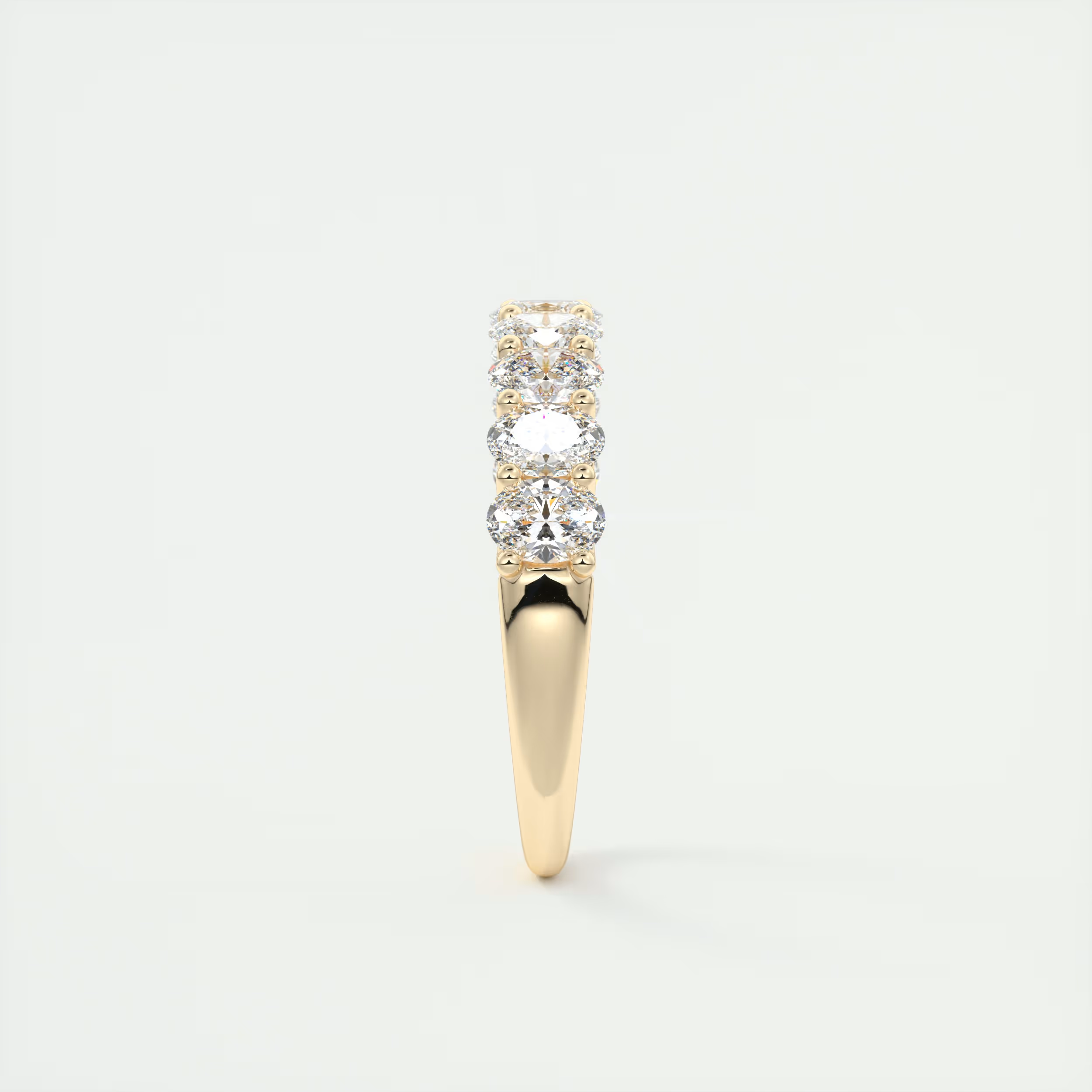 4.4mm Oval Half Eternity Band (1.35 TCW)