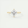 2 Carat Princess Flush Stacking Low Profile Solitaire